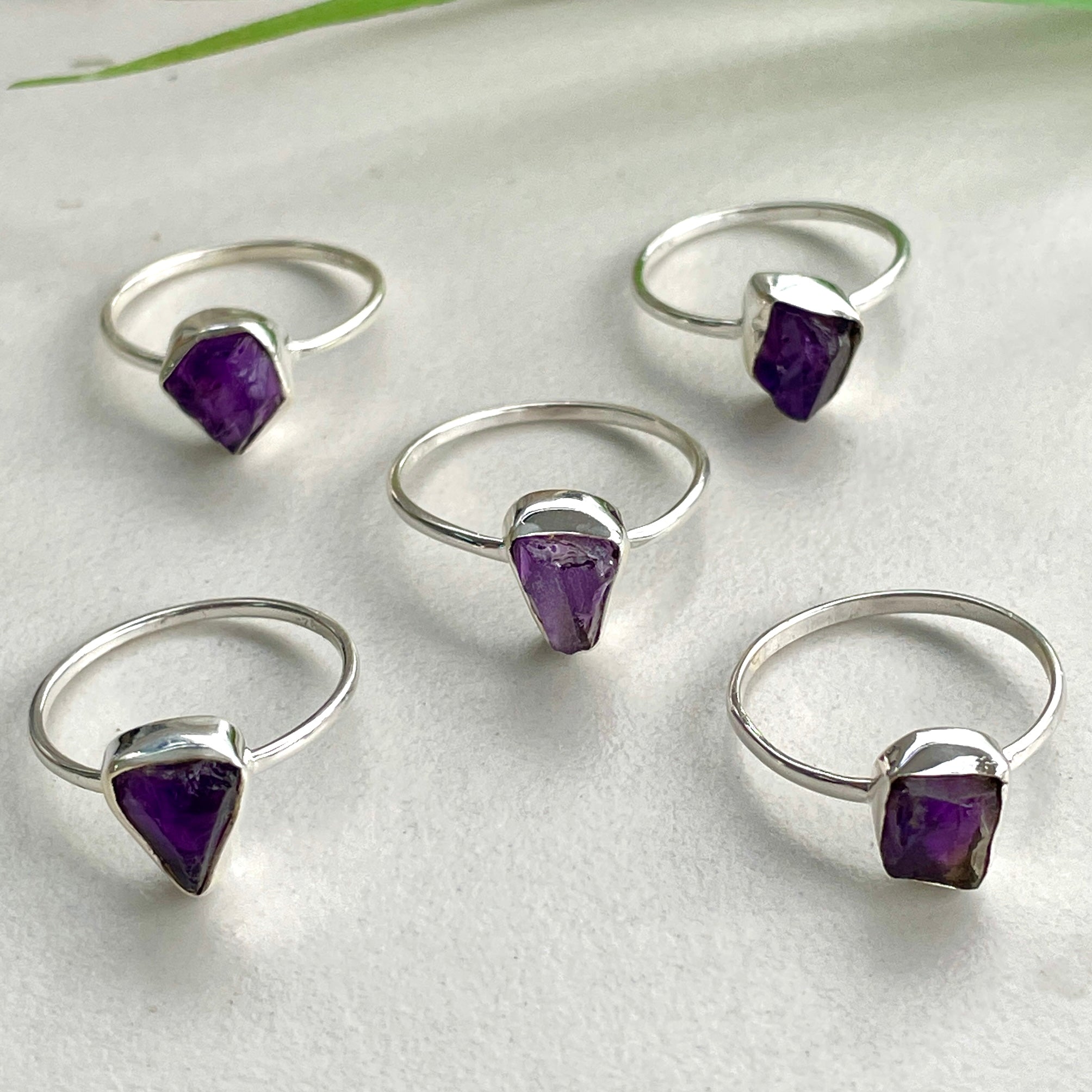 Amethyst - Rough - St.Silver Ring Amethyst - Rough - St.Silver Ring